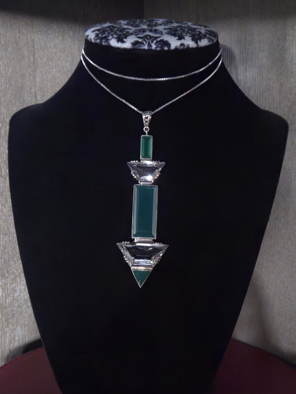 NICKY BUTLER Designer 925 Sterling Silver Empire Collection Chalcedony Pendant